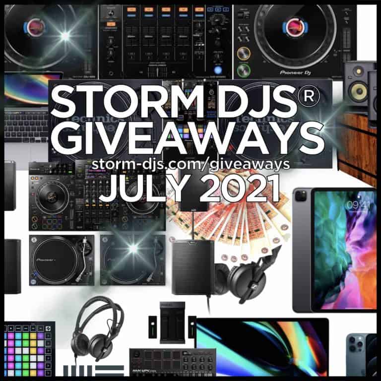 Storm DJs Giveaways - July 2021 Prize Options - CDJ3000 Technics 1210 Competition