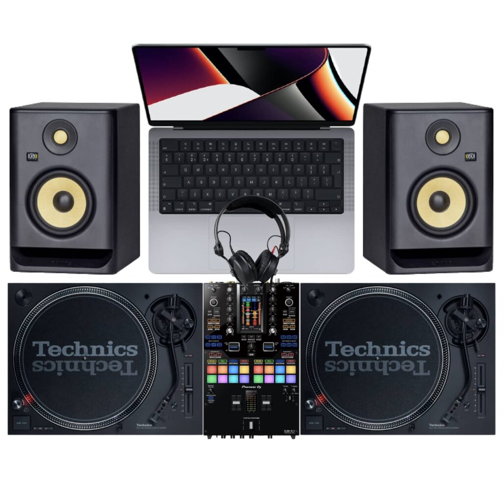 Win Technics SL1210 MK7 Turntables and Pioneer DJM-S11 - Competition